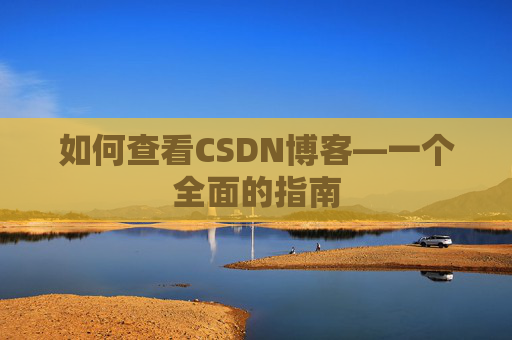 如何查看CSDN博客—一个全面的指南